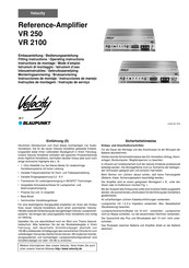 Blaupunkt Velocity VR 250 Mode D'emploi / Instructions De Montage