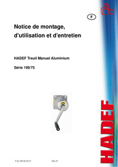HADEF 199/75 Série Notice De Montage