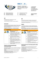 schmalz SNG-V-S Série Instructions De Service