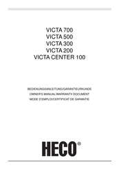 Heco VICTA CENTER 100 Mode D'emploi & Garantie