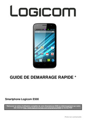 LOGICOM E500 Guide De Démarrage Rapide