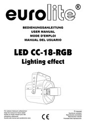 EuroLite LED CC-18-RGB Mode D'emploi