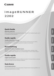 Canon imageRUNNER 2202 Guide Rapide