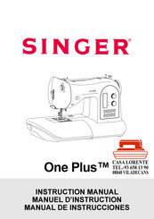 Singer One Plus Manuel D'instruction