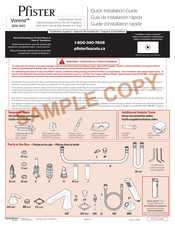 Pfister Vorena 806-4VO Guide D'installation Rapide