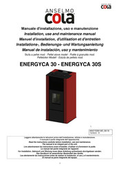 Anselmo Cola ENERGYCA 30S Manuel D'installation, D'utilisation Et D'entretien