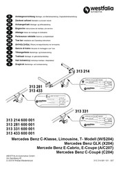 Westfalia Automotive 313 433 600 001 Notice De Montage Et D'utilisation