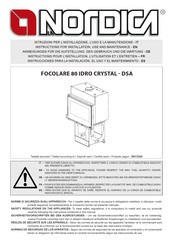 Nordica FOCOLARE 80 IDRO CRYSTAL - DSA Instructions Pour L'installation, L'utilisation Et L'entretien