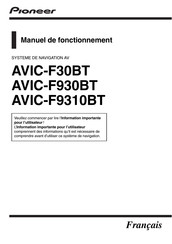 Pioneer AVIC-F30BT Manuel De Fonctionnement