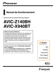 Pioneer AVIC-Z140BH Manuel De Fonctionnement