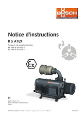 BUSCH R 5 ATEX Notice D'instructions