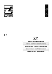 Zanotti SB5 Notice De Mode D'emploi Et D'entretien