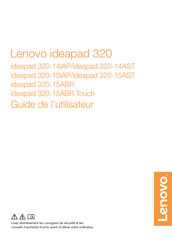 Lenovo ideapad 320-15IAP Guide De L'utilisateur