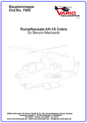 Vario Helicopter AH-1S Cobra Mode D'emploi