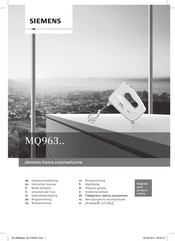 Siemens MQ96300 Mode D'emploi