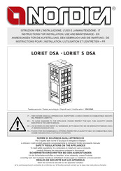 LA NORDICA LORIET DSA Instructions Pour L'installation, L'utilisation Et L'entretien