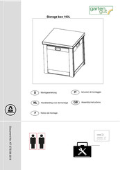 garten gut Storage box 160L Notice De Montage