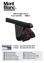 Mont Blanc MB RoofBar Flex 2 Foot Unit 881 Instructions De Montage