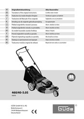 Güde 460/40-5.0S Traduction Du Mode D'emploi D'origine