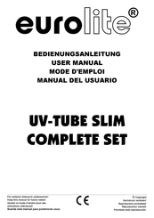 EuroLite UV-Tube Slim Complete Set Mode D'emploi