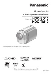 Panasonic HDC-SD10 Mode D'emploi