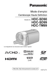Panasonic HDC-SD99 Mode D'emploi