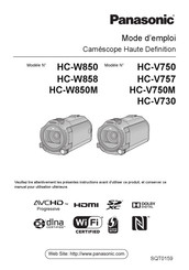 Panasonic HC-V730 Mode D'emploi