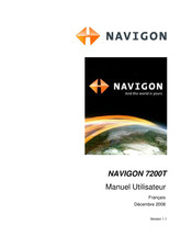 Navigon 7200T Manuel Utilisateur