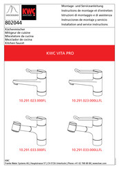 KWC VITA PRO 10.291.023.000LLFL Instructions De Montage Et D'entretien