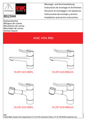 KWC VITA PRO 10.291.023.000FL Instructions De Montage Et D'entretien