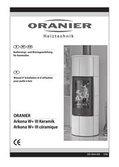 Oranier Arkona W+ III Manuel D'installation Et D'utilisation