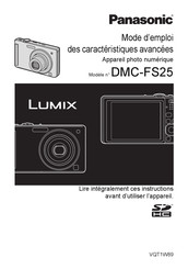 Panasonic Lumix DMC-FS25 Mode D'emploi