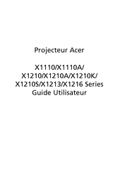 Acer X1110 Série Guide Utilisateur