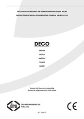 Dru DECO PIGALLE Instructions D'installation Et Mode D'emploi