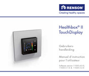 Renson Healthbox II TouchDisplay Manuel D'instruction Pour L'utilisateur