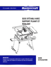 Mastercraft 055-6742-8 Guide D'utilisation