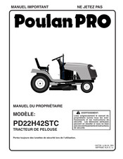 Poulan Pro PD22H42STC Mode D'emploi
