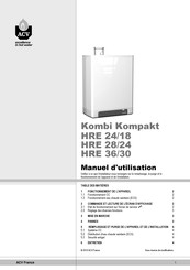 ACV Kombi Kompakt HRE 28/24 Manuel D'utilisation