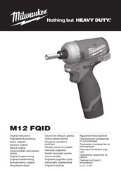 Milwaukee M12 FQID-202X Notice Originale