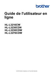 Brother HL-L3210CW Guide De L'utilisateur En Ligne