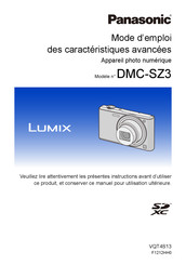 Panasonic Lumix DMC-SZ3 Mode D'emploi