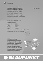 Blaupunkt 7 607 589 540 Instructions De Montage