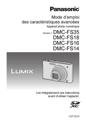 Panasonic Lumix DMC-FS18 Mode D'emploi