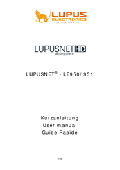 Lupus Electronics LUPUSNET LE950 Guide Rapide