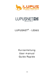 Lupus Electronics LUPUSNET LE965 Guide Rapide