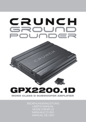 Crunch GPX2200.1D Mode D'emploi