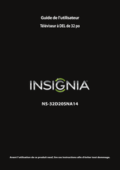 Insignia NS-32D20SNA14 Guide De L'utilisateur