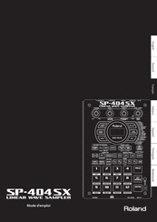 Roland SP-404SX Mode D'emploi
