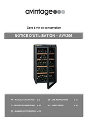 Avintage AVV206 Notice D'utilisation