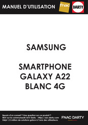 Samsung GALAXY A22 BLANC 4G SM-A226B/DSN Manuel D'utilisation
